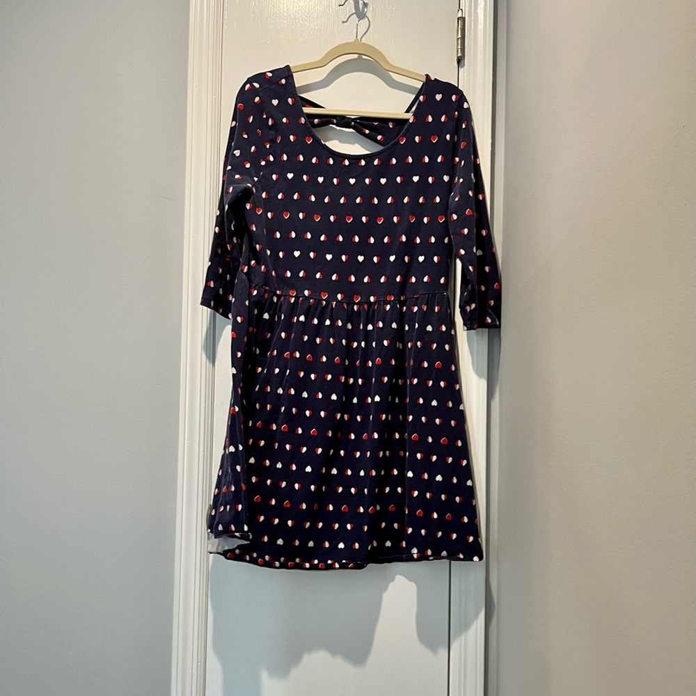 Forever 21 Short Navy Dress with Heart Patter Size 2X